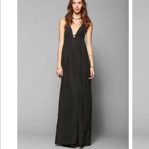 UO Silence + Noise Triangle Top Maxi Slip dress